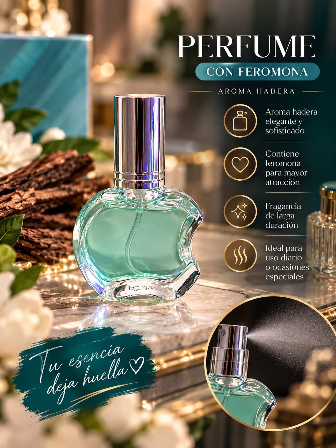 Perfume de mujer con feromonas
